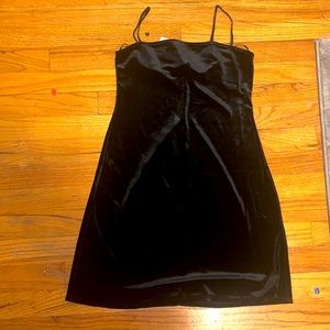 Black velvet dress